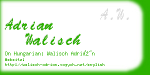 adrian walisch business card